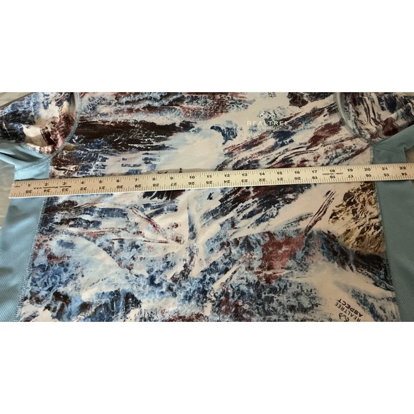 RealTree Fishing Shirt Large Blue Brwn Aspect Long Sleeve Wicking Outdoor Nature - Picture 4 of 6